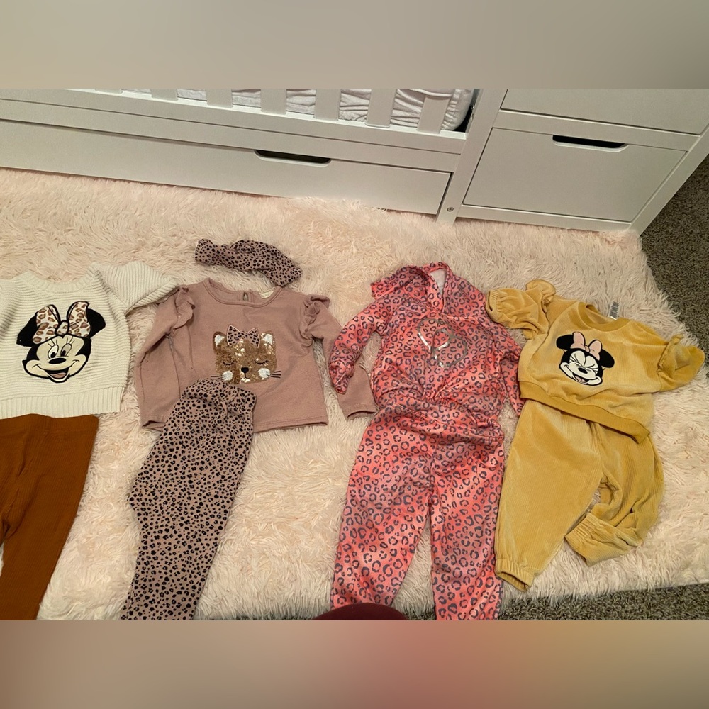 EUC 4 baby girl outfits (size 12m)
